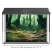 Foggy Green Dark Forest Polyester Fish Tank Glass Backdrop Aquarium Background