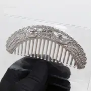 Pure 999 Fine Silver Pure Silver Hair Comb Phoenix Handle Hair Care 3.97inch/64g