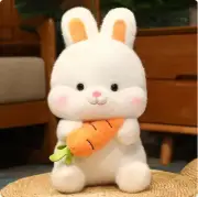 23cm Kawaii Carrot Rabbit Plush Toys Adorable Bunny Dolls Stuffed Pillow Soft