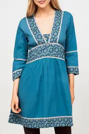 Madeline Cotton Snowflake Dress--FIR-TS14-5-S