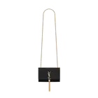 Saint Laurent Kate Small Chain Bag with Tassel in Grain de Poudre Embossed Leath