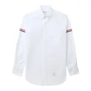 [Thom Browne] Thom Browne Grosgrain-armband Oxford Shirt V NUMERIC WHITE