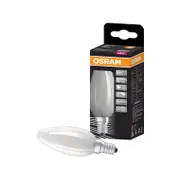 Osram Filament Candle SES LED 470lm Cool White 4W Frosted Dimmable Light Globe - 1 Pack