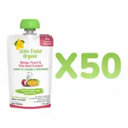 [Little Étoile] Organic Mango, Peach & Chia seed Custard – 6+ Months, 120g, Pack of 50 (50% OFF)