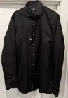 Hugo Boss Mens 41 16 Long Sleeve Slim Fit Large Black Textured NONIRON BRAND NEW