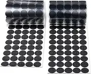 Hook and Loop Dots 5/8" Diameter Self Adhesive Dot Sticky Back Coins 500 Pcs(250 Pair) - Black, Ideal for School, Office, Home