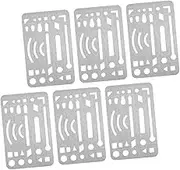 Ergonomic Stainless Steel Erasing Shield 6pcs Set Drawing Drafting Erasing Tools
