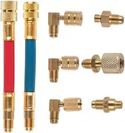 YGMEDQVK(小さな店) 8pcs Car Air Conditioner Refrigeration R134A R12 Converting Adapter Hose Set Kits Air Condition Adapters Connector Hose A35 Air Conditioning Hoses and Accessories