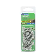 Zenith 12G x 25mm Galvanised Hex Head Timber Screws - 15 Pack