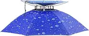 Head Umbrella Hats,Portable Large Umbrella Caps with Elastic Band, Fishing Umbrella Hat for Adults, Outdoor Activities- B/80cm