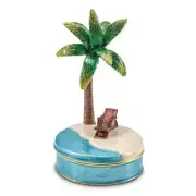 Bejeweled RELAX Palm Tree and Chair Trinket Box