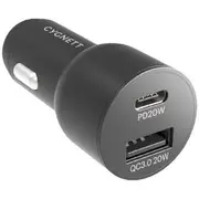 Cygnett CarPower 20W USB-C & USB-A Dual Car Charger