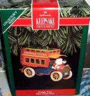 Kringle Tours`1992`Santa Driving For Kringle Tours,Hallmark Tree Ornament- NW