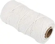 Tnfeeon Cotton Macrame Cord 4 Strands Twisted Soft Bandages Plant Hanger Craft Thread for Trussing and Tying Poultry Meat Making Sausage DIY Crafts and Decoration