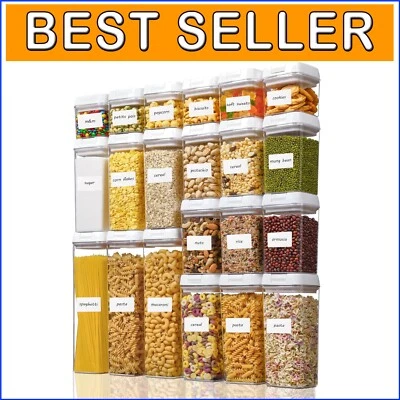 BPA-Free Airtight Food Storage Set - 21 PCS Organizational Kitchen Containers