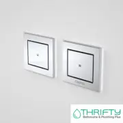 Caroma Invisi Series II Rectangle Dual Flush Remote Buttons Plastic 237023C WELS
