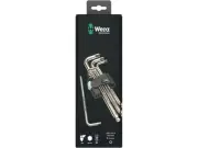 Wera Tools 05073544001 - 3950/9 Hex-Plus Stainless 1 SB L-key Set, Metric,