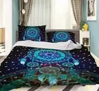 3D Blue Feather Painting KEP320 Bed Pillowcases Quilt Duvet Cover Luna