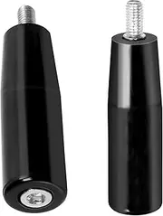 Glarks 2pcs M8 x 80mm Revolving Handle, Black Revolving-Handwheel Machine Handle, Revolve Knob Handle Male Threaded Stem, Trailer Jack Knob for Milling Machine and Hose Reel, Table Saw Adjusting