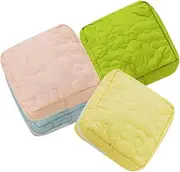 Ipetboom 4Pcs Washable Period Bag Reusable Sanitary Pad Pouch Portable and Stylish Storage for Napkins Coins and Small Essentials