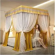 Bed Canopy Bed Canopy for 1.8m/6ft Bed, 4 Bar Support Bed Curtain, s Bedroom Decorative Mosquito Net, Easy to Install (Color : Style 5, Size : 1.8x2x2m)