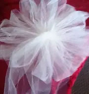 20 White Tulle chair gazebo Pew Bows Rush order available any color