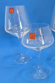 2 RCR Christalleria Italiana Wine Goblets 1 Large Red Wine & 1 Large Coupe Glass