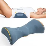 Cozyhealth Lumbar Support Pillow for Sleeping Memory Foam Lumbar Support Cushion for Lower Back Pain Relief, Back Support Bed Pillow Waist Support (Dark Blue)