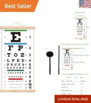 Vintage Snellen Eye Chart with Wooden Frame - Perfect Wall Art for Vision Tests