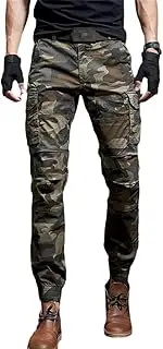 [Haitpant] Men Slim Military Camo1 Casual Tactical Cargo Pants Streetwear Harajuku Joggers Trousers
