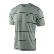 TROY LEE MEN’S FLOWLINE SHORT SLEEVE MTB JERSEY, STACKED SMOKE GREEN, SMALL