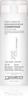 GIOVANNI Direct Leave In Weightless Moisture Conditioner - Co-Wash, Great for Curls & Wavy Hair, Wash & Go, Salon Quality, No Parabens, Infused with Natural Botanical Ingredients - 8.5 oz