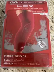 MCDAVID HEX Protective Hex Knee Pads Pair Size Med RED #6446 New Sealed
