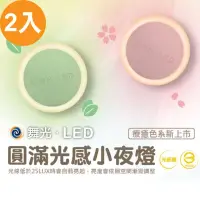 在飛比找momo購物網優惠-【DanceLight 舞光】2入 LED 圓滿光感小夜燈 