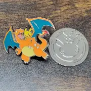 Celebrations Ultra Premium Collection Charizard Pin and Metal Pikachu Coin
