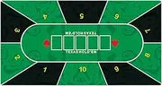 Texas Holdem Mat, Poker Game Tablecloth Rubber Layout - Tabletop Holdem for Home Entertainment, Board Game Rooms, Friend Gatherings