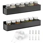 2 Pack Wall Mounted Spice Rack Storage Organizer for Cabinet Door Pantry