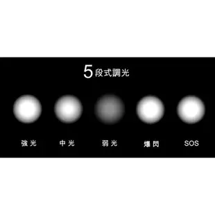 【KINYO】LED強光變焦手電筒 (LED-505) 三段光源 美國CREE XML LED 照射200M ｜露營