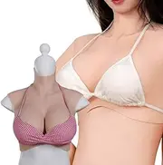 [CRODRES] Silicone Breastplate Realistic Fake Breast Forms Crossdresser Fake Boobs for Transgender Cosplay
