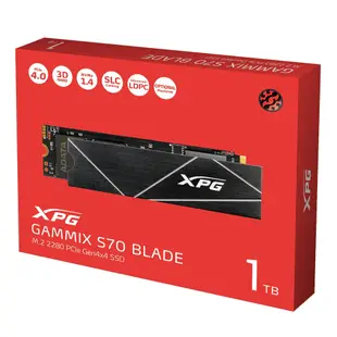 ADATA威剛XPG GAMMIX S70 BLADE 1TB PCIe 4.0 M.2 2280固態硬碟/五年保