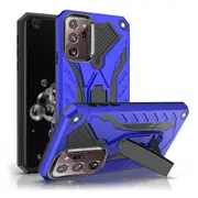 For Samsung Galaxy Note 20 Ultra Case, Armour Shockproof Cover Kickstand Blue