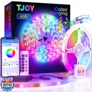 TJOY 60ft Bluetooth LED Strip Lights, Music Sync LED Lights Strip,RGB Color C