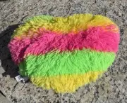 NWT Plush Rainbow Heart Reversible Mermaid Color Change Pillow Approx 11”x11”