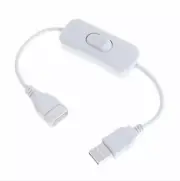 1pc White USB Cable With ON/OFF Switch Toggle Power Control For Raspberry Pi