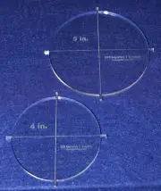 Craft Circle Template -2 Piece Set with Tabs 4", 5" - 1/4" Clear Acrylic