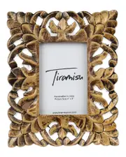 Tiramisu Heritage Artistry Antique Wood Photo Frame