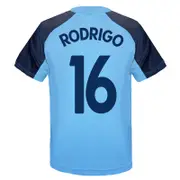 Manchester City FC Manchester City Boys T-Shirt Poly Training Kit Kids OFFICIAL Football Gift Sky Blue Crest Rodrigo 16 12-13 Years