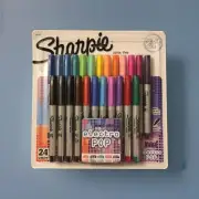 24 Ultra Thin Sharpie *NEW* Permanent Markers-Electro Pop Limited Edition