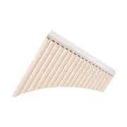 18 Pipes Pan Flute C Key Panpipes Pan Pipes with Mouthpiece Wind Instrument for Students Beginners w Off White