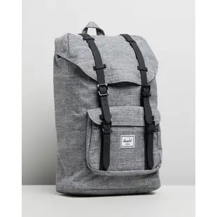 Herschel Supply Little America 大型 灰黑 灰 橡膠帶 筆電層 大容量 帆布 後背包 現貨